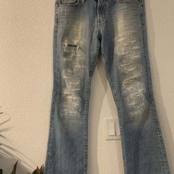 Womens Red Engine vintage distressed jeans size 30 - Picture 7 of 9